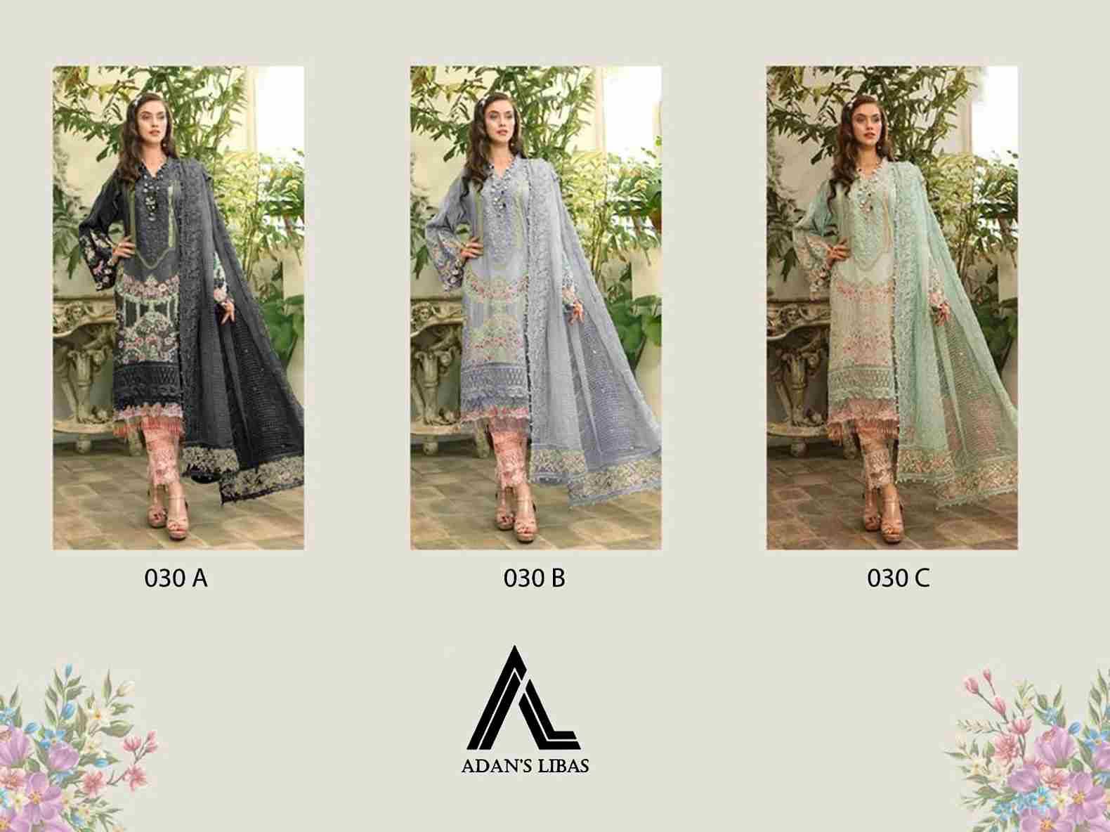 Maria-030 Colours By Adans Libas 030-A To 030-C Series Beautiful Pakistani Suits Colorful Stylish Fancy Casual Wear & Ethnic Wear Pure Cotton Print With Embroidered Dresses At Wholesale Price