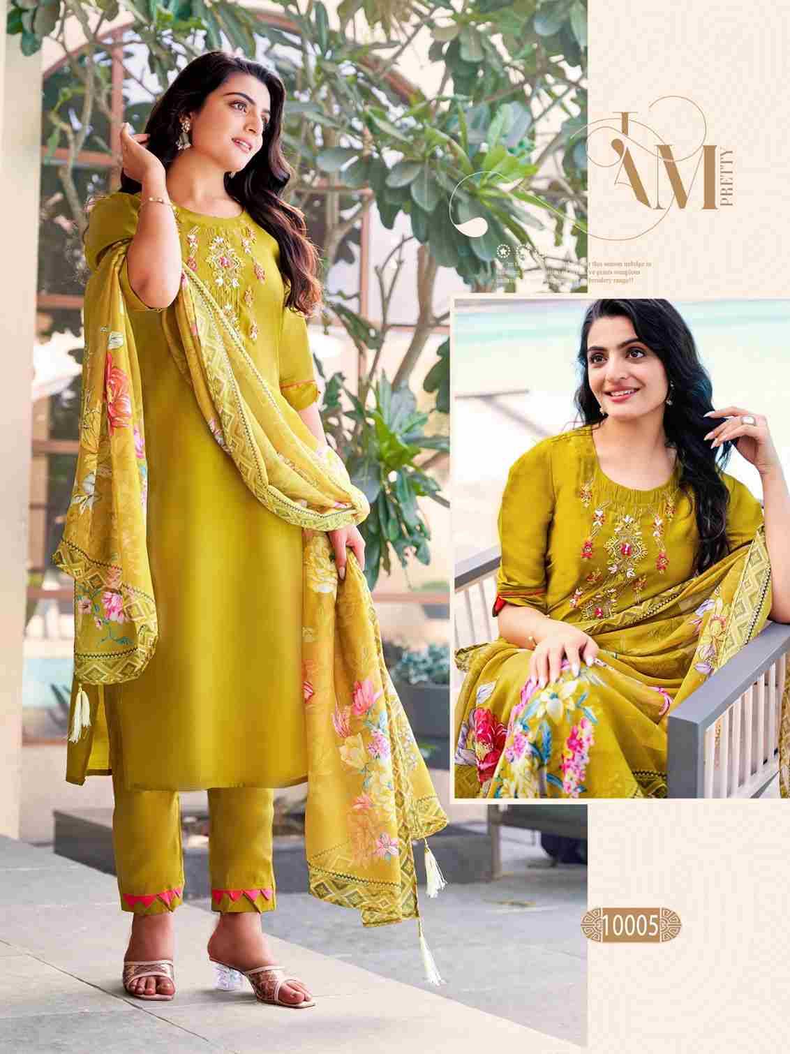 Srishti By Parra Studio 10001 To 10006 Series Beautiful Stylish Suits Fancy Colorful Casual Wear & Ethnic Wear & Ready To Wear Roman Silk Dresses At Wholesale Price