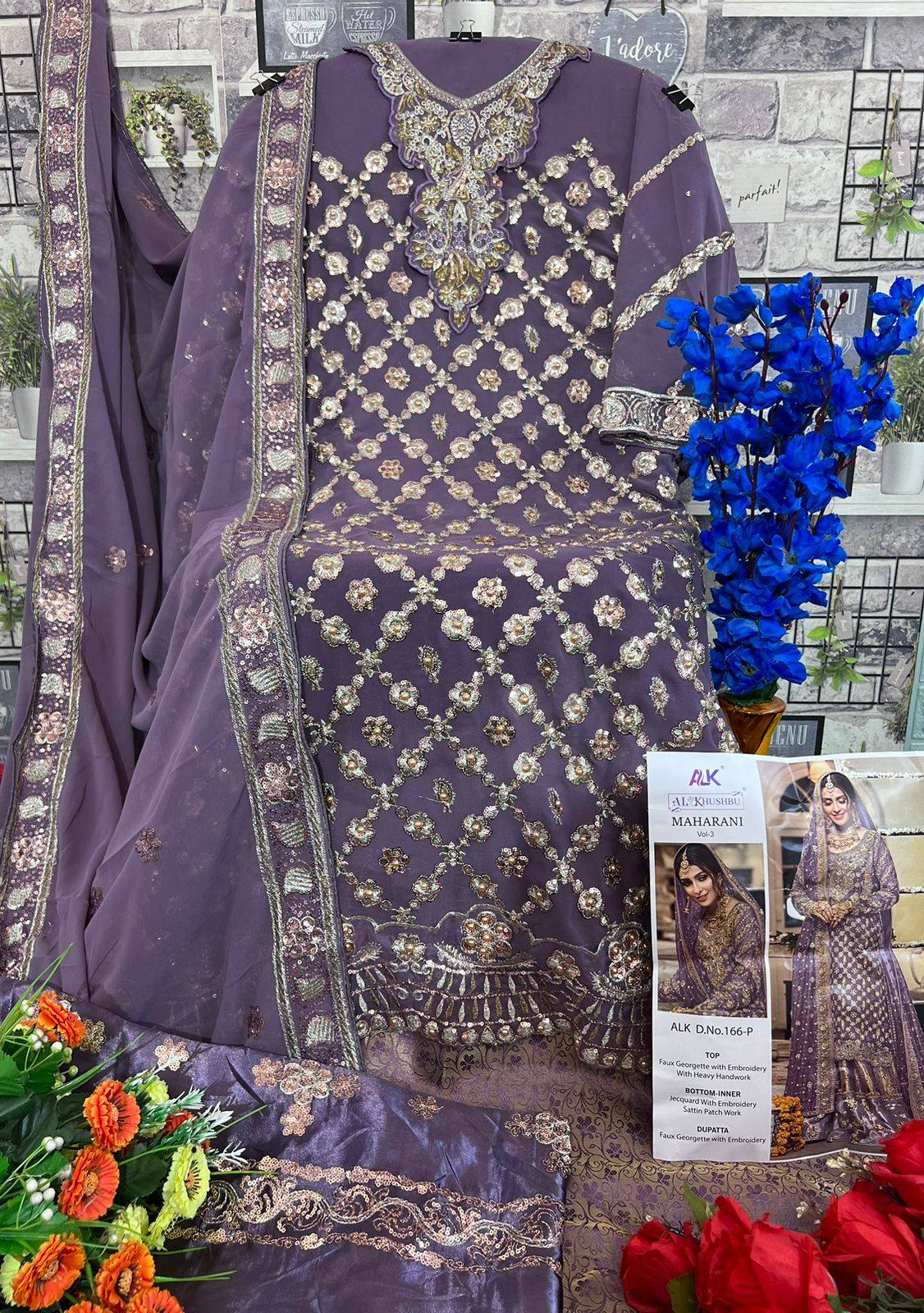 Maharani Vol-4 By Al Khushbu 166-M To 166-P Series Designer Pakistani Suits Beautiful Stylish Fancy Colorful Party Wear & Occasional Wear Faux Georgette Embroidered Dresses At Wholesale Price