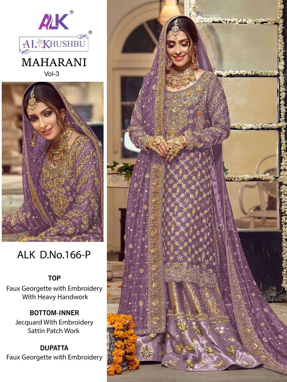 Maharani Vol-4 By Al Khushbu 166-M To 166-P Series Designer Pakistani Suits Beautiful Stylish Fancy Colorful Party Wear & Occasional Wear Faux Georgette Embroidered Dresses At Wholesale Price