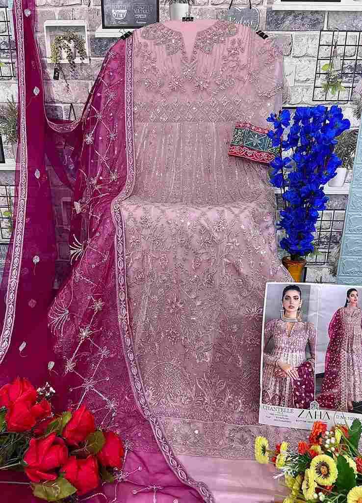 Chantelle Vol-4 Colours By Zaha 10025- A To 10025-D Series Designer Pakistani Suits Beautiful Fancy Stylish Colorful Party Wear & Occasional Wear Net With Embroidery Dresses At Wholesale Price