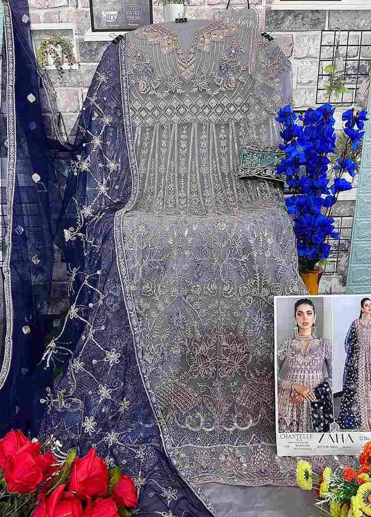 Chantelle Vol-4 Colours By Zaha 10025- A To 10025-D Series Designer Pakistani Suits Beautiful Fancy Stylish Colorful Party Wear & Occasional Wear Net With Embroidery Dresses At Wholesale Price