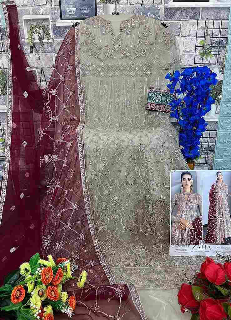 Chantelle Vol-4 Colours By Zaha 10025- A To 10025-D Series Designer Pakistani Suits Beautiful Fancy Stylish Colorful Party Wear & Occasional Wear Net With Embroidery Dresses At Wholesale Price