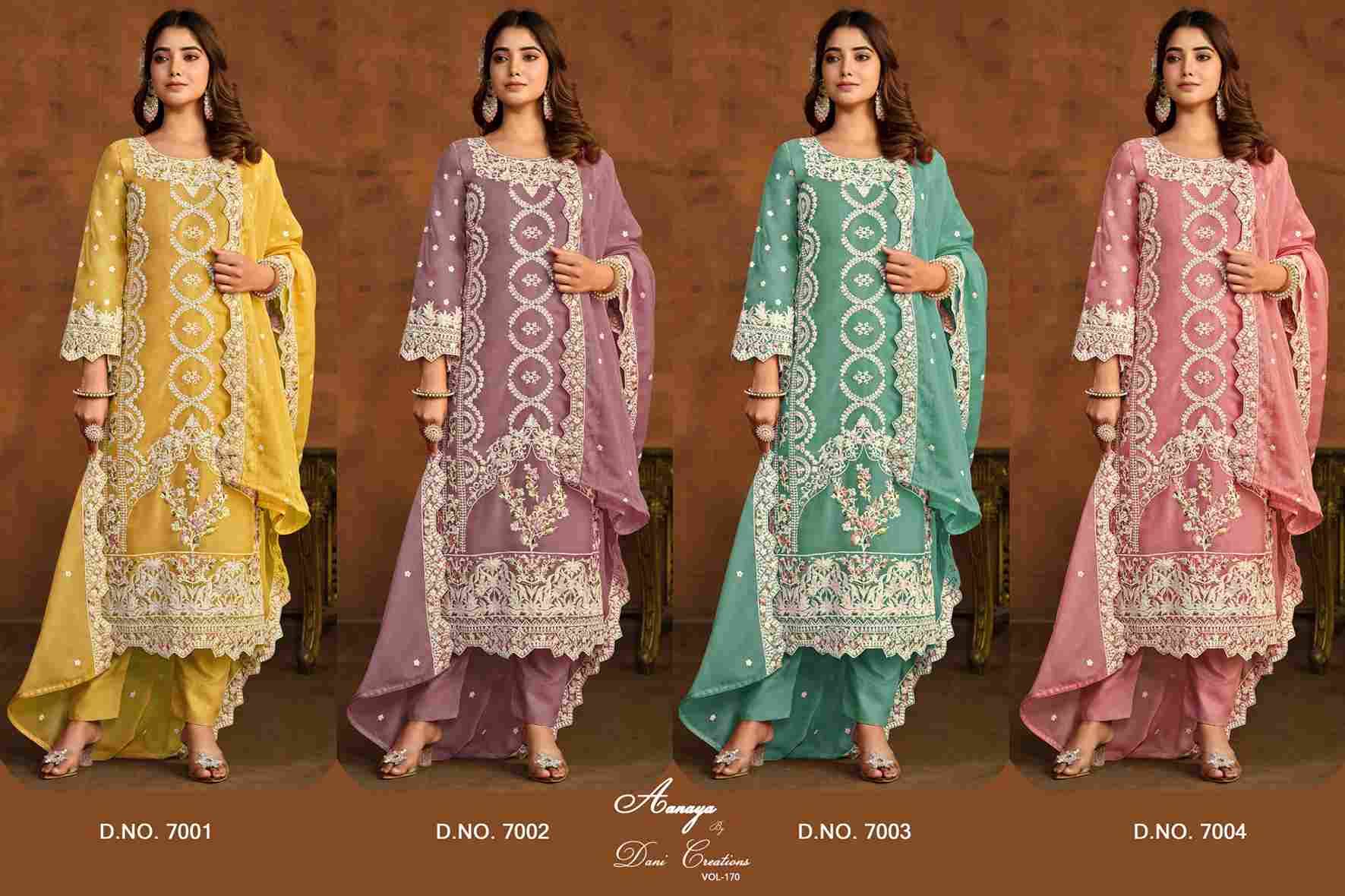Aanaya Vol-170 By Twisha 7001 To 7004 Series Beautiful Festive Suits Colorful Stylish Fancy Casual Wear & Ethnic Wear Soft Organza Dresses At Wholesale Price