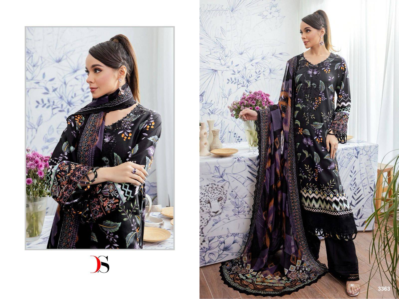 Nureh Gardenia-24 By Deepsy Suits 3361 To 3368 Series Designer Pakistani Suits Beautiful Fancy Stylish Colorful Party Wear & Occasional Wear Pure Cotton With Embroidery Dresses At Wholesale Price