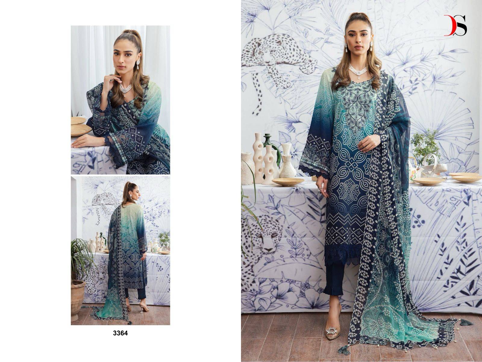 Nureh Gardenia-24 By Deepsy Suits 3361 To 3368 Series Designer Pakistani Suits Beautiful Fancy Stylish Colorful Party Wear & Occasional Wear Pure Cotton With Embroidery Dresses At Wholesale Price