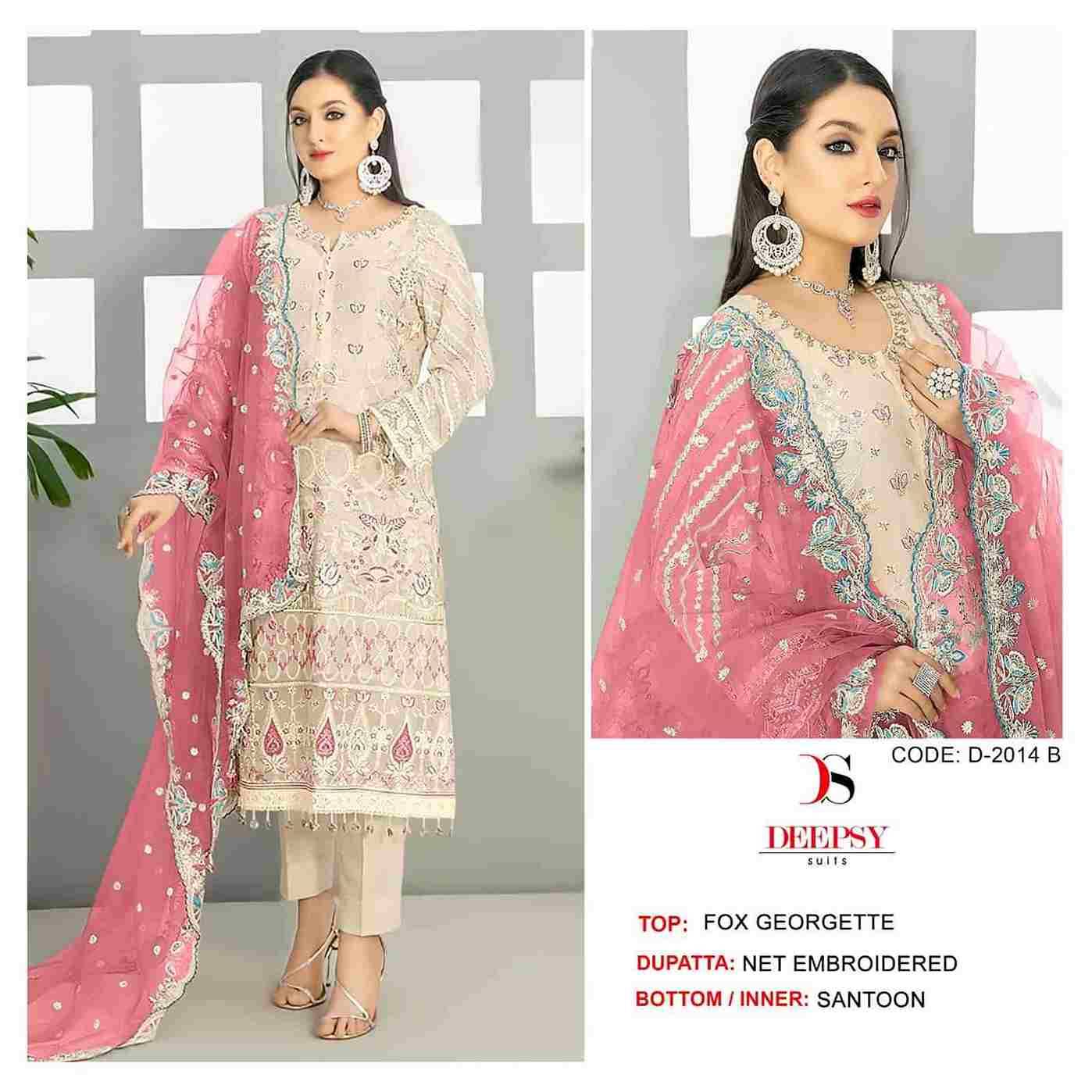 Deepsy Hit Design 2014 Colours By Deepsy Suits 2014-A To 2014-D Series Beautiful Pakistani Suits Stylish Fancy Colorful Party Wear & Occasional Wear Faux Georgette Embroidered Dresses At Wholesale Price