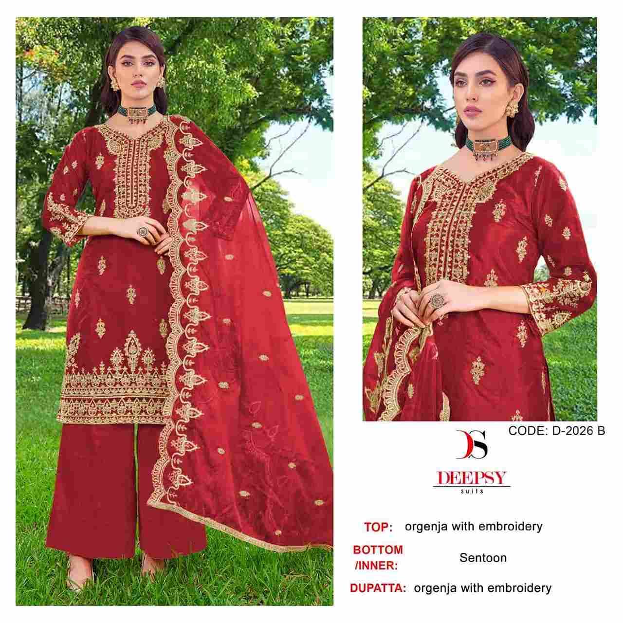 Deepsy Hit Design 2026 Colours By Deepsy Suits 2026-A To 2026-D Series Beautiful Pakistani Suits Stylish Fancy Colorful Party Wear & Occasional Wear Organza Embroidered Dresses At Wholesale Price