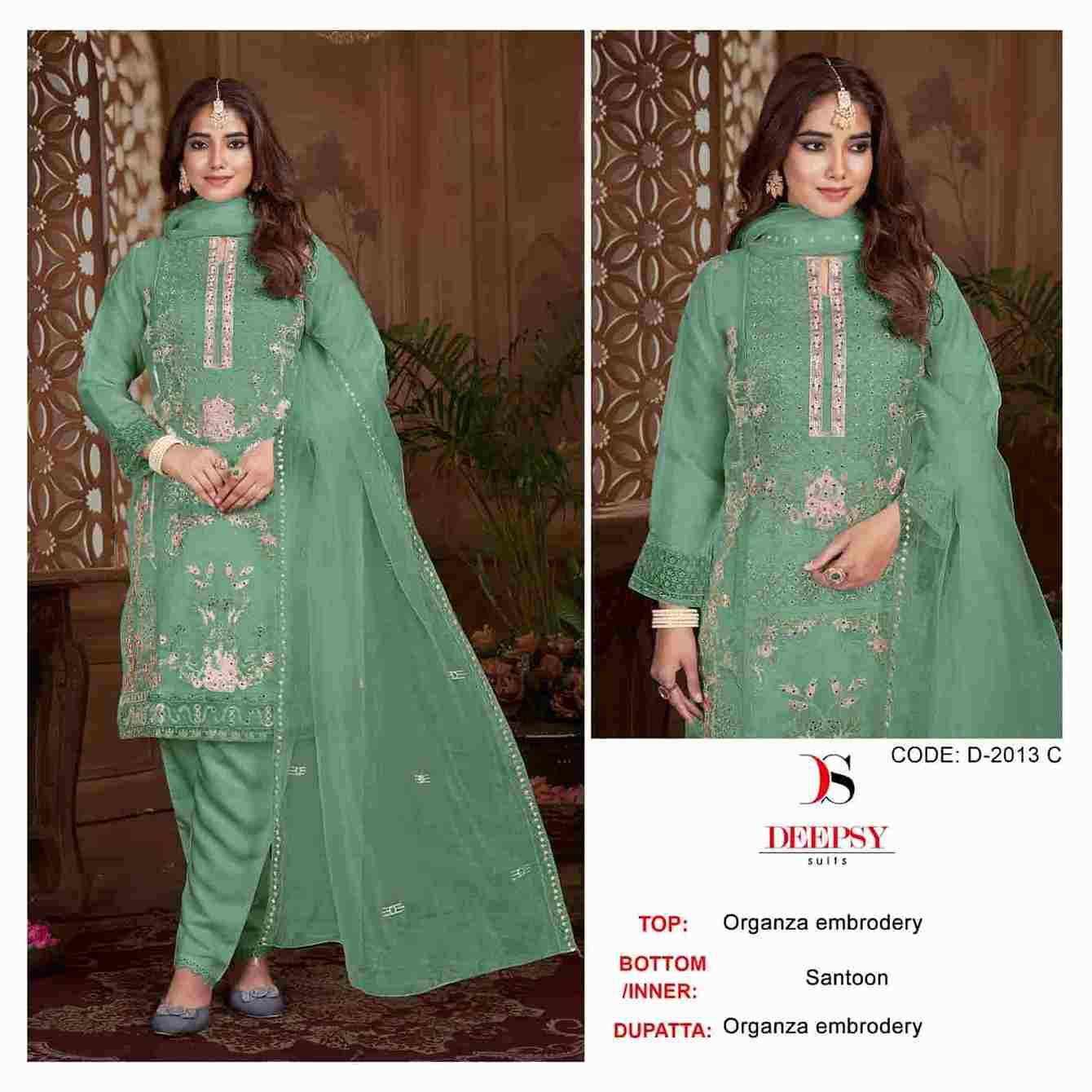 Deepsy Hit Design 2013 Colours By Deepsy Suits 2013-A To 2013-D Series Beautiful Pakistani Suits Stylish Fancy Colorful Party Wear & Occasional Wear Organza Embroidered Dresses At Wholesale Price