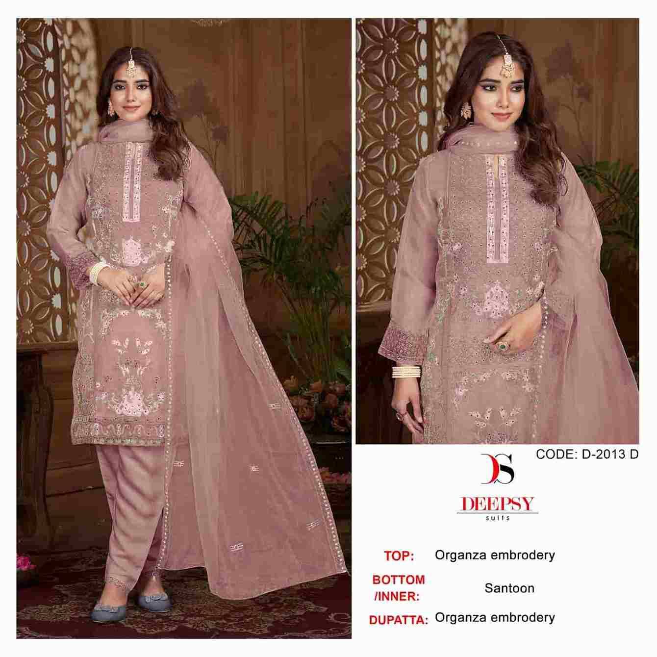 Deepsy Hit Design 2013 Colours By Deepsy Suits 2013-A To 2013-D Series Beautiful Pakistani Suits Stylish Fancy Colorful Party Wear & Occasional Wear Organza Embroidered Dresses At Wholesale Price