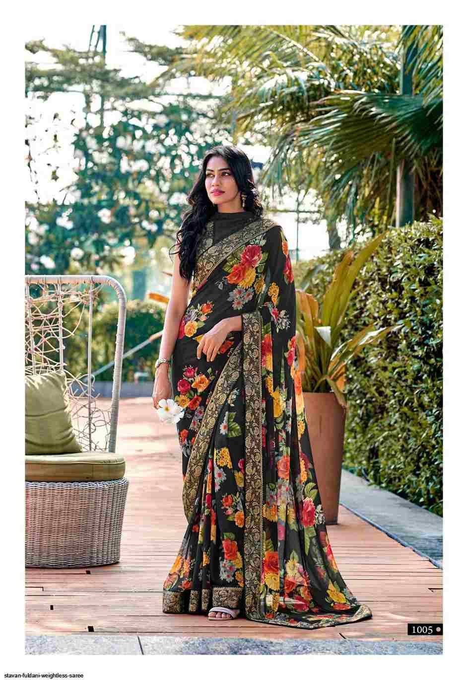 Fuldani By Stavan 1001 To 1010 Series Indian Traditional Wear Collection Beautiful Stylish Fancy Colorful Party Wear & Occasional Wear Weightless Sarees At Wholesale Price