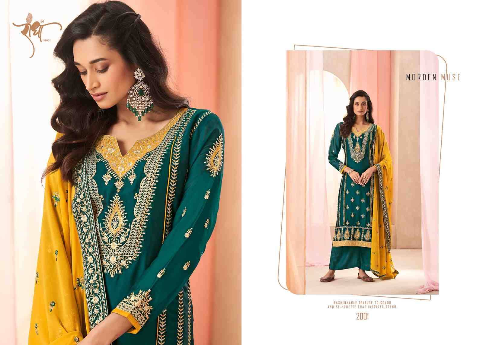 Satrangi By Radha Trends 2001 To 2002 Series Beautiful Festive Suits Colorful Stylish Fancy Casual Wear & Ethnic Wear Premium Silk Embroidered Dresses At Wholesale Price