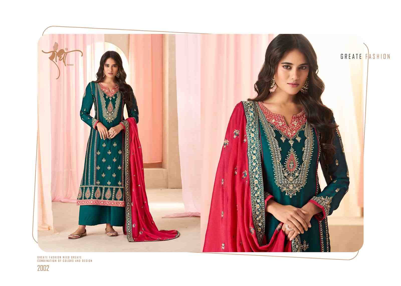 Satrangi By Radha Trends 2001 To 2002 Series Beautiful Festive Suits Colorful Stylish Fancy Casual Wear & Ethnic Wear Premium Silk Embroidered Dresses At Wholesale Price