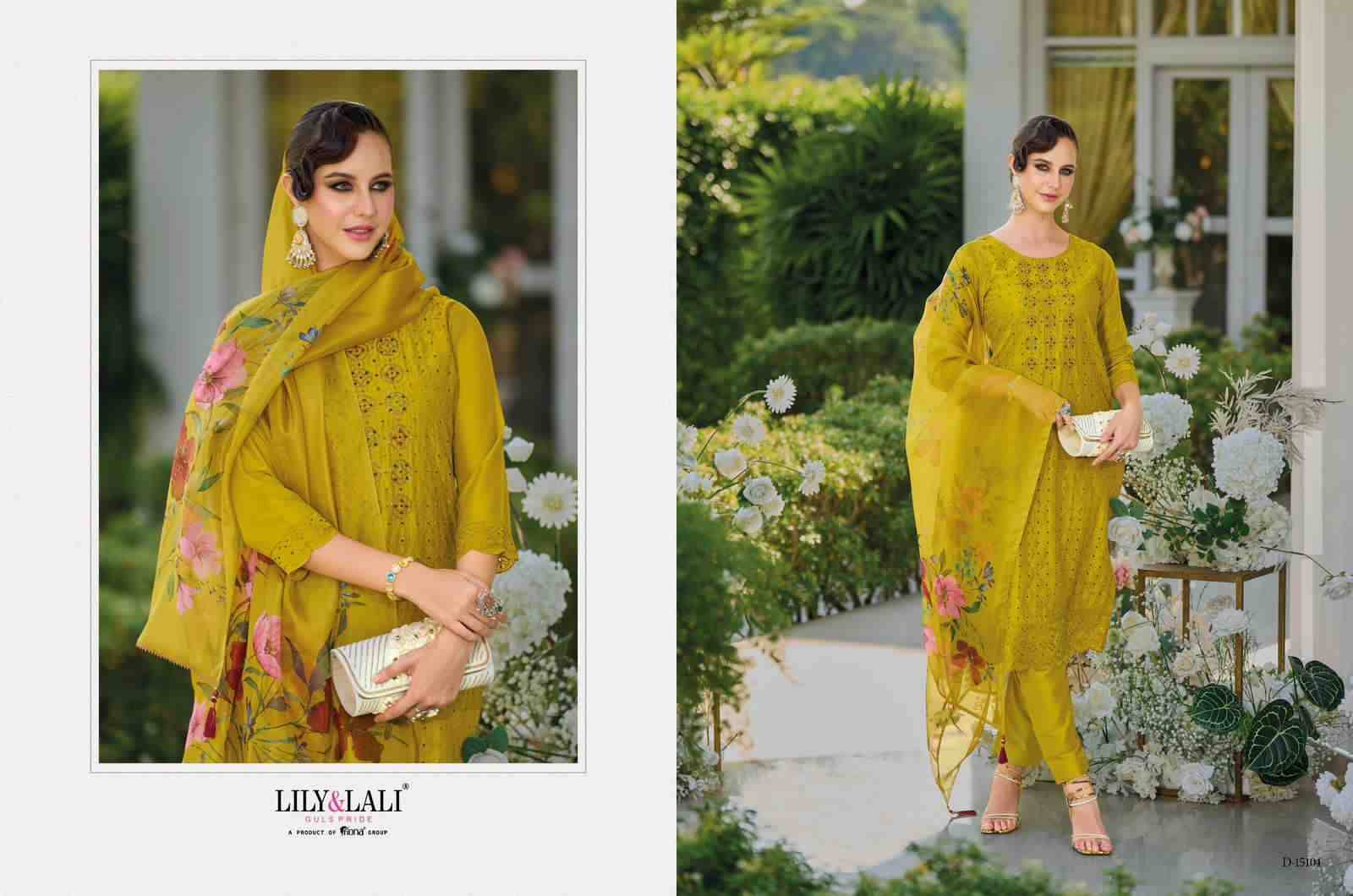 Karachi By Lily And Lali 15101 To 15106 Series Festive Suits Beautiful Fancy Colorful Stylish Party Wear & Occasional Wear Muslin Silk Print Dresses At Wholesale Price