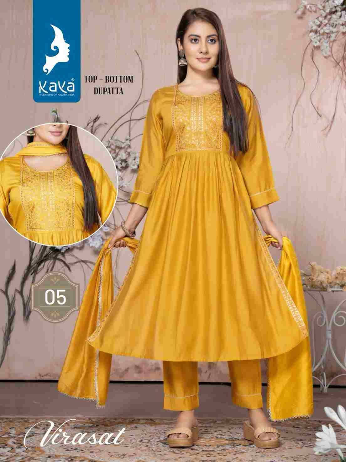 Virasat By Kaya 01 To 06 Series Beautiful Stylish Festive Suits Fancy Colorful Casual Wear & Ethnic Wear & Ready To Wear Silk Embroidered Dresses At Wholesale Price