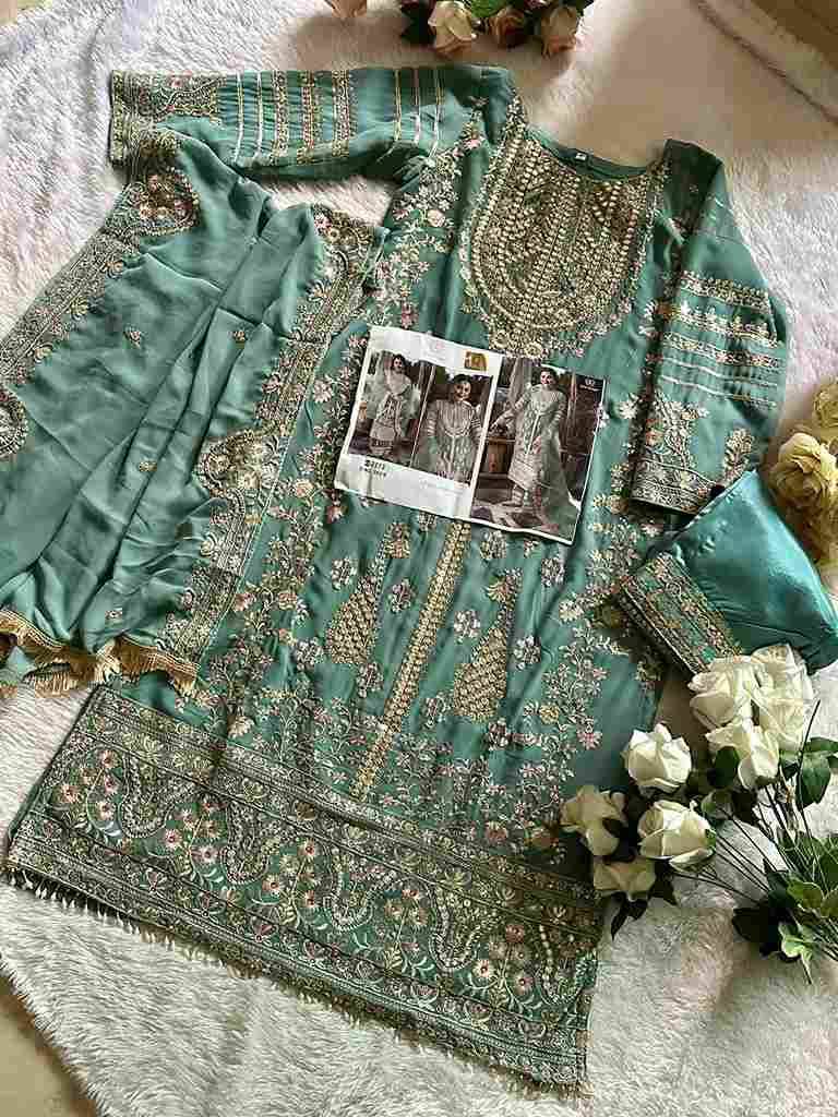 Ziaaz Designs Hit Design 393-B By Ziaaz Designs Beautiful Pakistani Suits Colorful Stylish Fancy Casual Wear & Ethnic Wear Georgette Embroidered Dresses At Wholesale Price