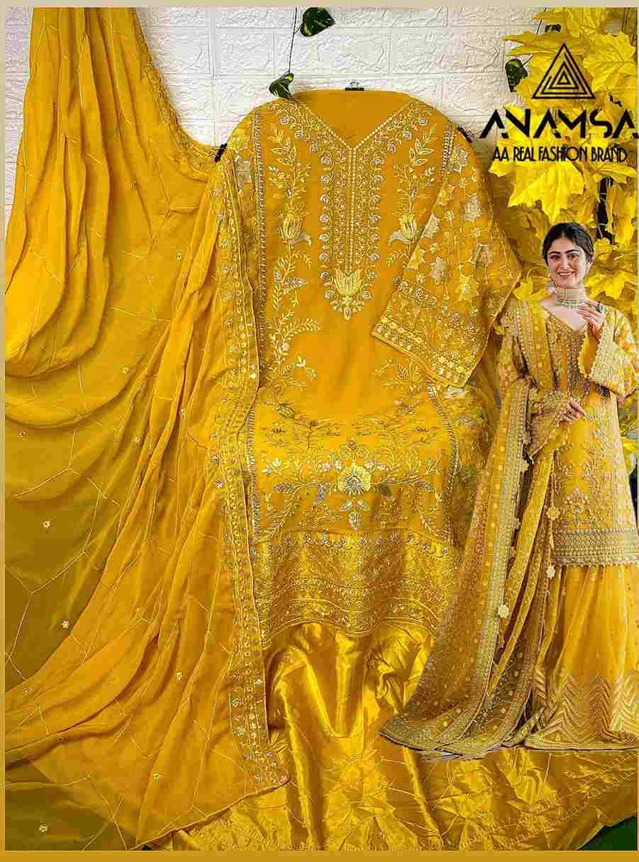 Anamsa Hit Design 285 By Fashid Wholesale Designer Pakistani Suits Collection Beautiful Stylish Fancy Colorful Party Wear & Occasional Wear Pure Faux Georette Embroidered Dresses At Wholesale Price