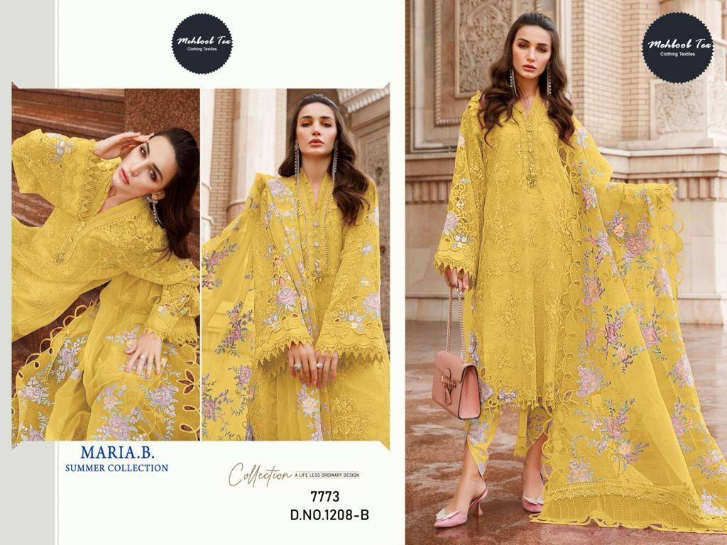 Maria.B. Summer Collection By Mehboob Tex Beautiful Stylish Pakistani Suits Fancy Colorful Casual Wear & Ethnic Wear & Ready To Wear Organza With Embroidery Dresses At Wholesale Price