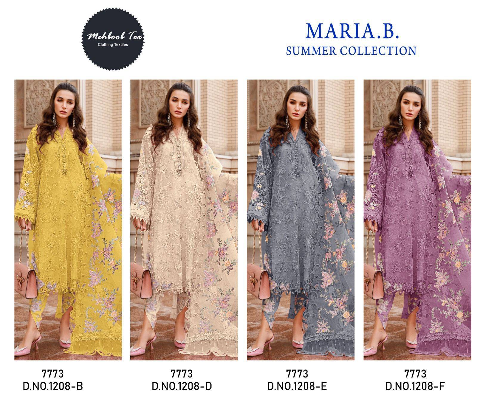 Maria.B. Summer Collection By Mehboob Tex Beautiful Stylish Pakistani Suits Fancy Colorful Casual Wear & Ethnic Wear & Ready To Wear Organza With Embroidery Dresses At Wholesale Price