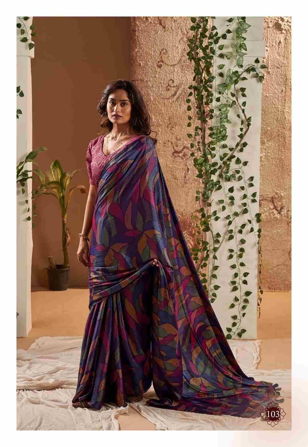 Venza By Stavan 101 To 110 Series Indian Traditional Wear Collection Beautiful Stylish Fancy Colorful Party Wear & Occasional Wear Fancy Sarees At Wholesale Price