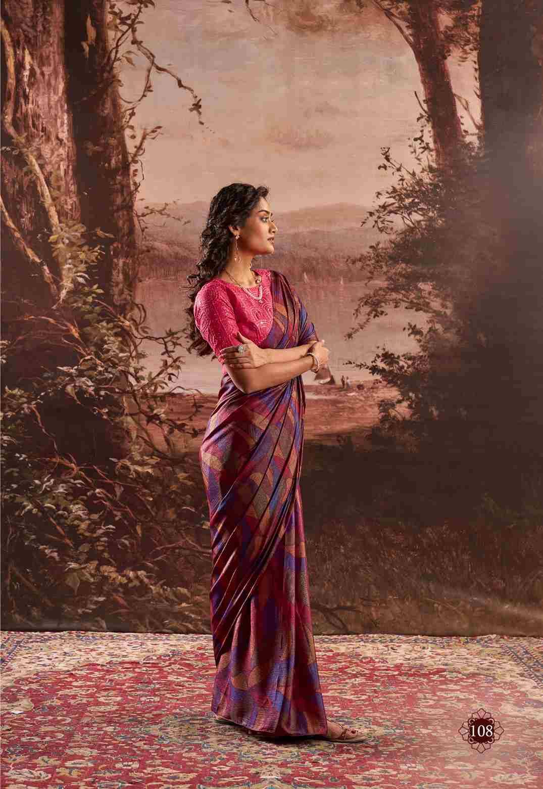 Venza By Stavan 101 To 110 Series Indian Traditional Wear Collection Beautiful Stylish Fancy Colorful Party Wear & Occasional Wear Fancy Sarees At Wholesale Price