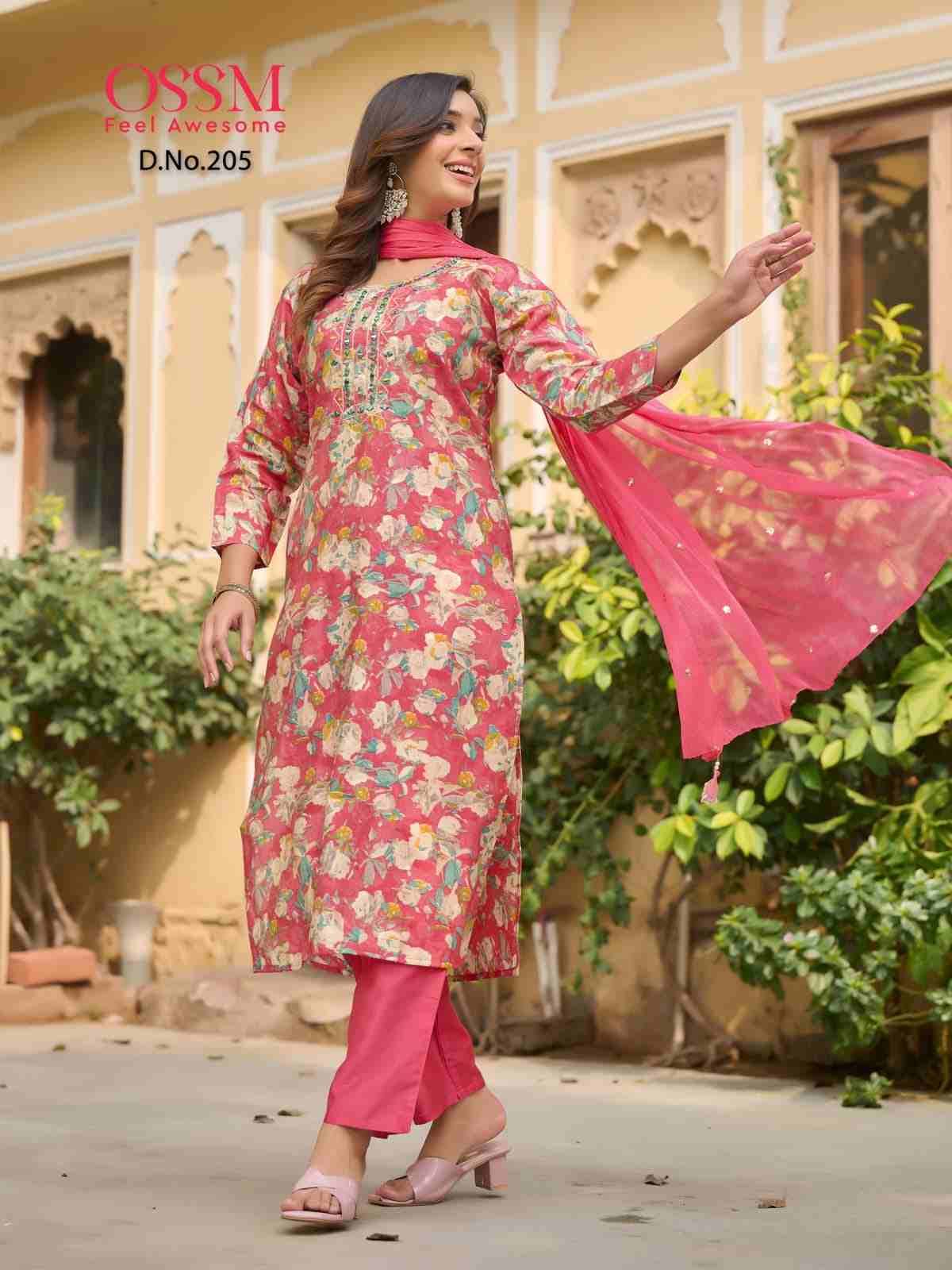 Sargam Vol-2 By Ossm 201 To 206 Series Beautiful Festive Suits Colorful Stylish Fancy Casual Wear & Ethnic Wear Pure Modal Chanderi Dresses At Wholesale Price
