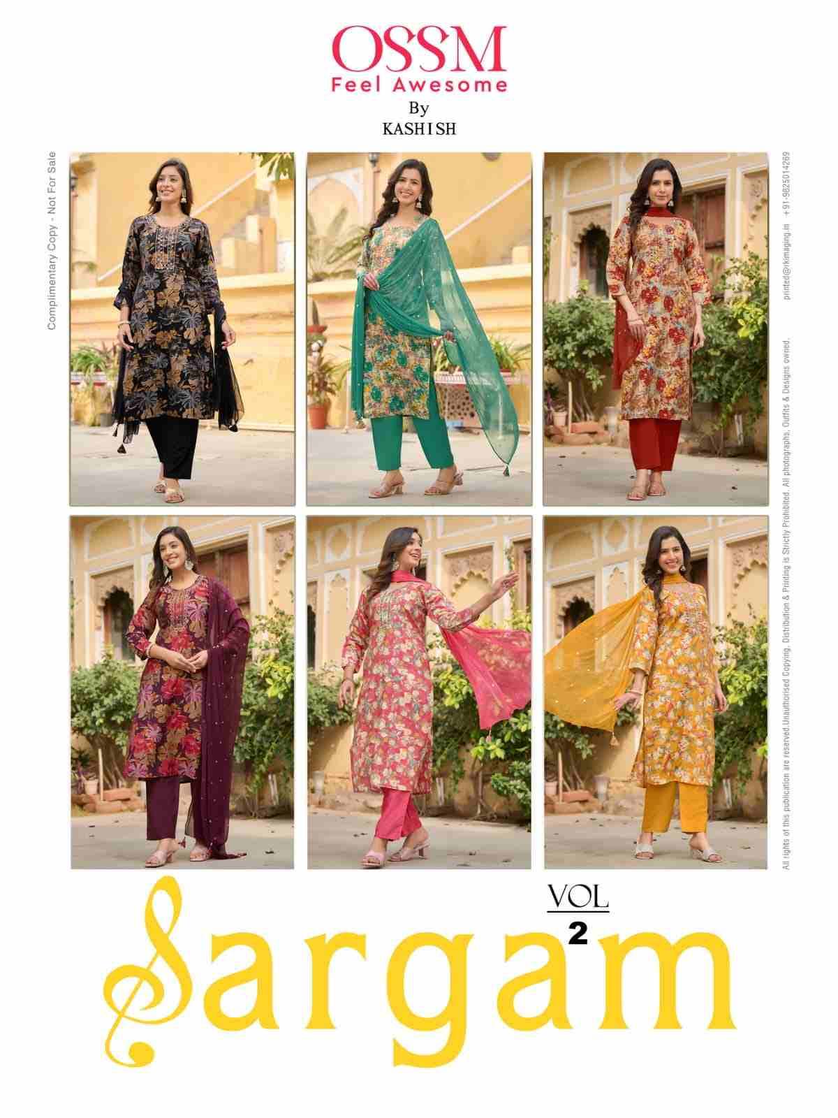 Sargam Vol-2 By Ossm 201 To 206 Series Beautiful Festive Suits Colorful Stylish Fancy Casual Wear & Ethnic Wear Pure Modal Chanderi Dresses At Wholesale Price