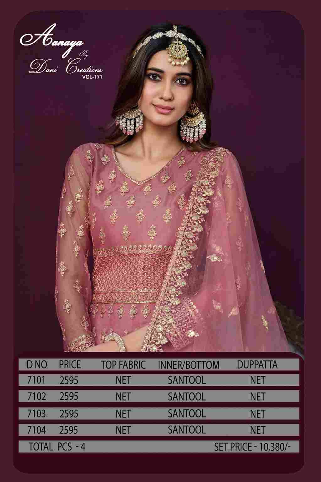 Aanaya Vol-171 By Twisha 7101 To 7104 Series Beautiful Anarkali Suits Colorful Stylish Fancy Casual Wear & Ethnic Wear Net Dresses At Wholesale Price