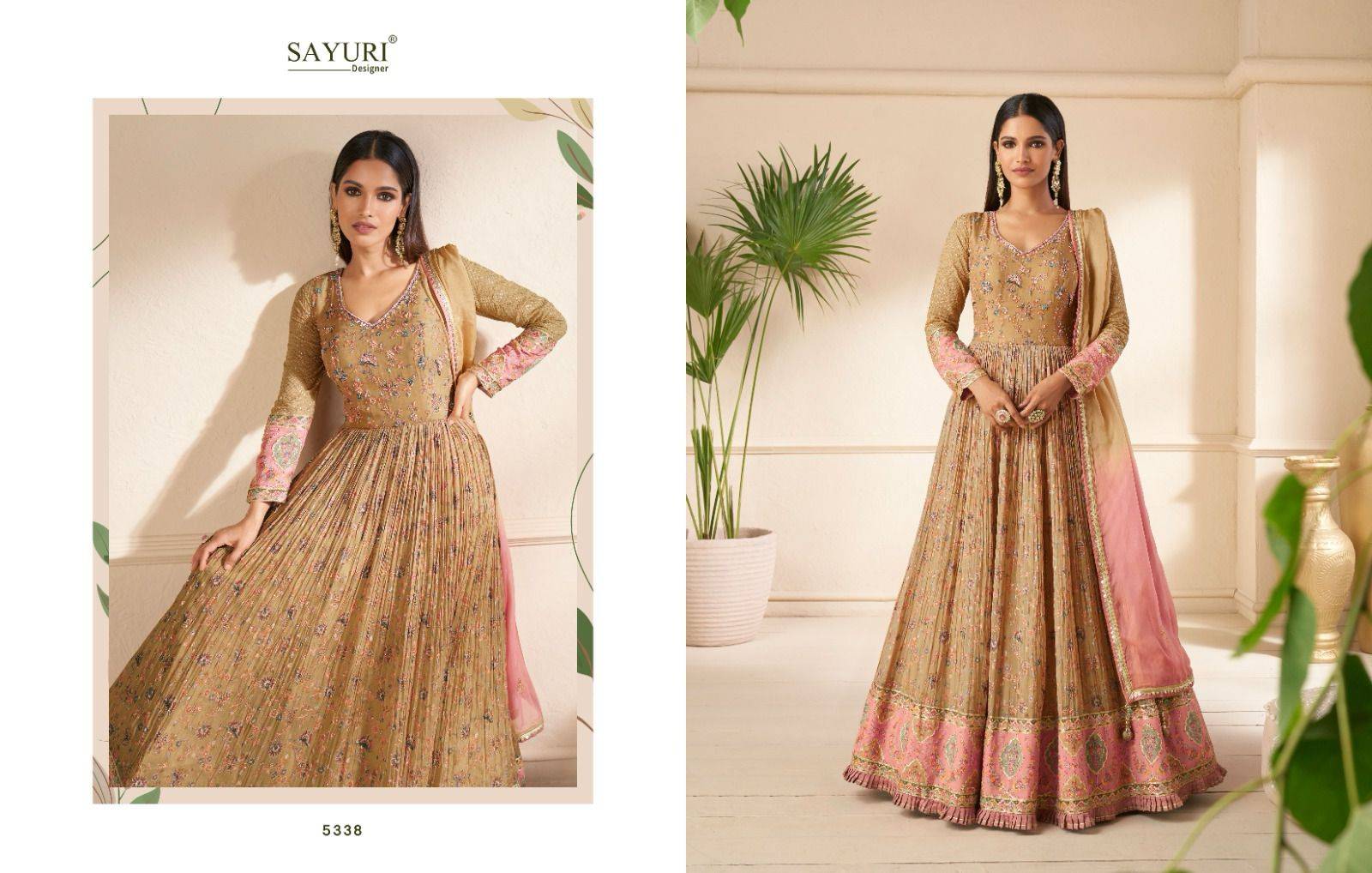 Khwaab By Sayuri 5336 To 5338 Series Beautiful Stylish Fancy Colorful Casual Wear & Ethnic Wear Georgette/Silk Gowns With Dupatta At Wholesale Price