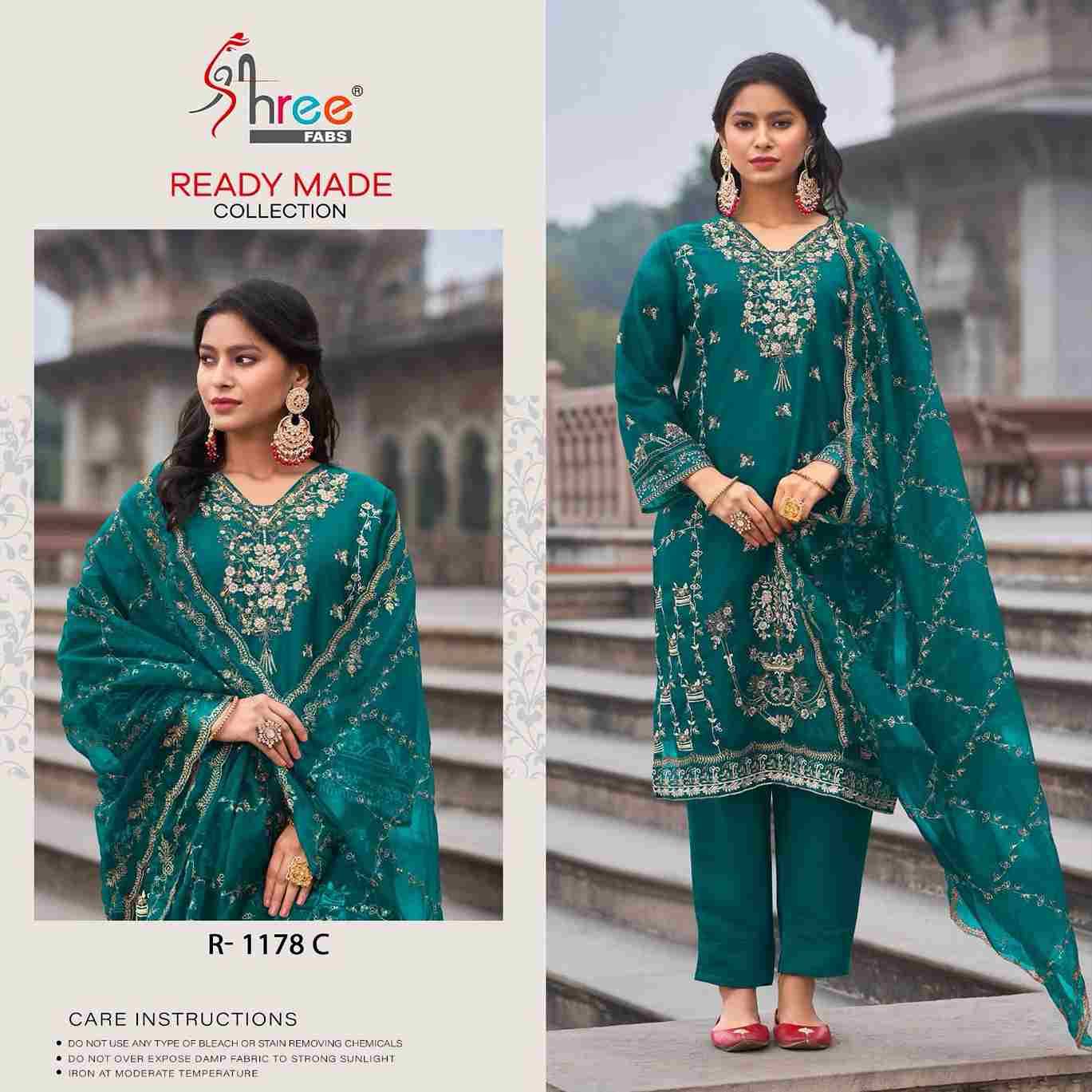 Shree Fabs Hit Design R-1178 Colours By Shree Fabs R-1178-A To R-1178-D Series Beautiful Pakistani Suits Stylish Fancy Colorful Party Wear & Occasional Wear Organza Embroidered Dresses At Wholesale Price