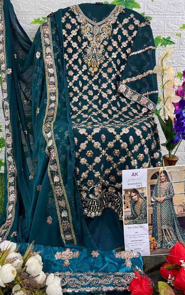 Al Khushbu Hit Design 166-I By Al Khushbu Beautiful Pakistani Suits Stylish Fancy Colorful Party Wear & Occasional Wear Faux Georgette Embroidery Dresses At Wholesale Price