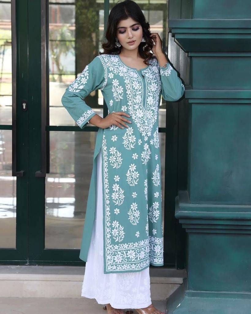 5641 By Kaamiri 01 To 07 Series Designer Stylish Fancy Colorful Beautiful Party Wear & Ethnic Wear Collection Rayon Kurtis With Bottom At Wholesale Price