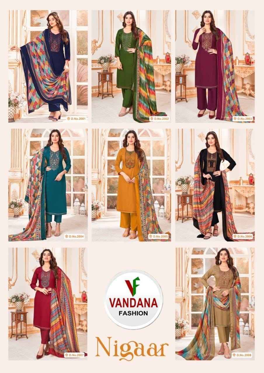 Nigaar Vol-2 By Vandana 2001 To 2008 Series Beautiful Festive Suits Stylish Fancy Colorful Casual Wear & Ethnic Wear Heavy Rayon Slub Print Dresses At Wholesale Price