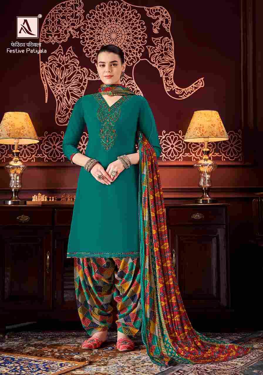 Festive Patiyala By Alok Suit 1400-001 To 1400-008 Series Indian Traditional Wear Collection Beautiful Stylish Fancy Colorful Party Wear & Wear Pure Mudaal Dress At Wholesale Price
