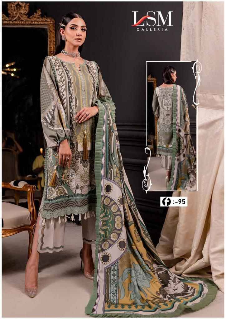 Firdous Queen Vol-9 By Lsm 91 To 96 Series Beautiful Stylish Festive Suits Fancy Colorful Casual Wear & Ethnic Wear & Ready To Wear Pure Lawn Print Dresses At Wholesale Price