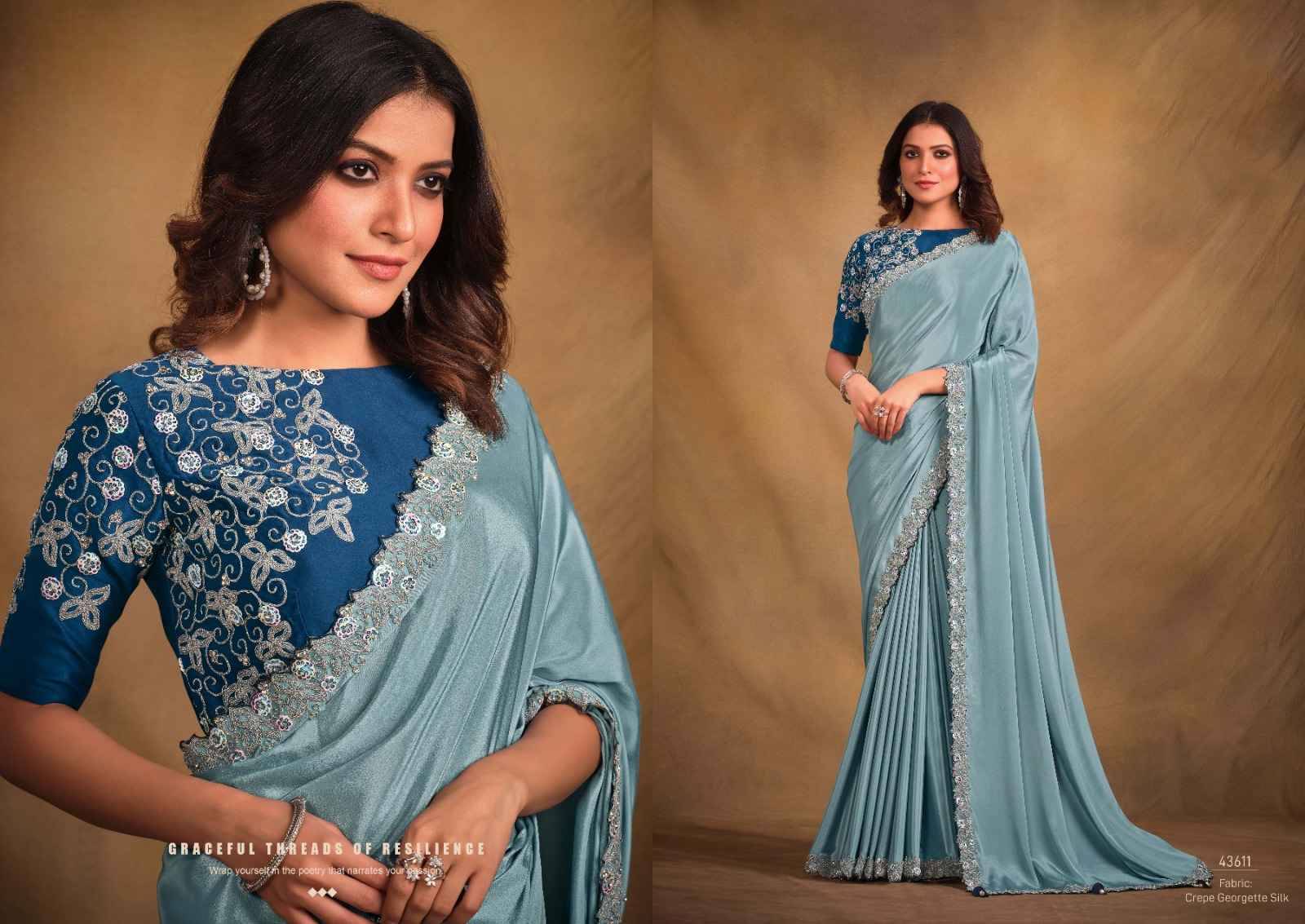 Mahitha By Mahotsav Creation 43605 To 43616 Series Indian Traditional Wear Collection Beautiful Stylish Fancy Colorful Party Wear & Occasional Wear Fancy Sarees At Wholesale Price