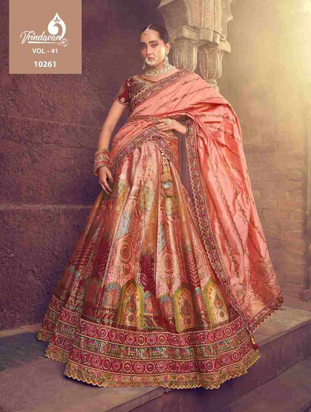 Vrindavan Vol-41 By Vrindavan 10258 To 10263 Series Designer Beautiful Wedding Collection Occasional Wear & Party Wear Silk Lehengas At Wholesale Price