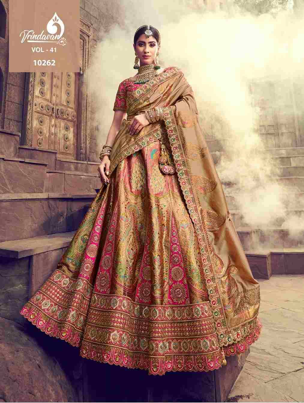 Vrindavan Vol-41 By Vrindavan 10258 To 10263 Series Designer Beautiful Wedding Collection Occasional Wear & Party Wear Silk Lehengas At Wholesale Price