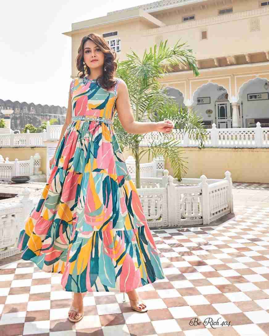 Be Rich Vol-4 By Swish 401 To 407 Series Beautiful Stylish Fancy Colorful Casual Wear & Ethnic Wear Cotton Print Gowns At Wholesale Price