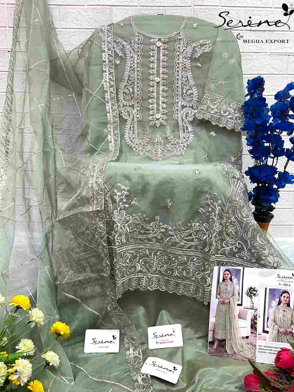 Serene Hit Design S-226 Colours By Serene S-226-A To S-226-D Series Designer Pakistani Suits Beautiful Fancy Colorful Stylish Party Wear & Occasional Wear Organza Embroidered Dresses At Wholesale Price