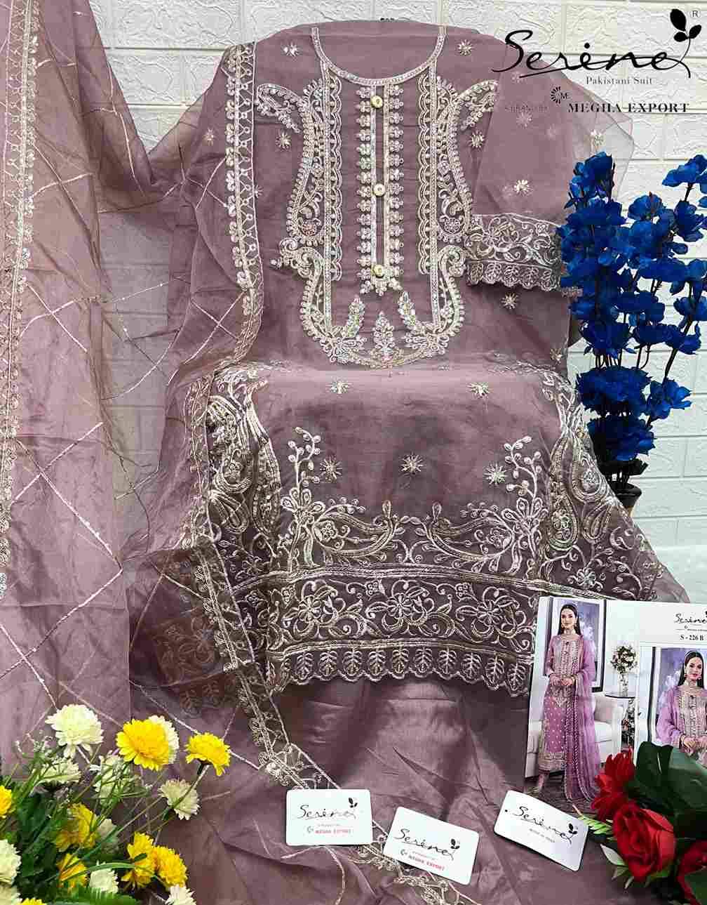 Serene Hit Design S-226 Colours By Serene S-226-A To S-226-D Series Designer Pakistani Suits Beautiful Fancy Colorful Stylish Party Wear & Occasional Wear Organza Embroidered Dresses At Wholesale Price