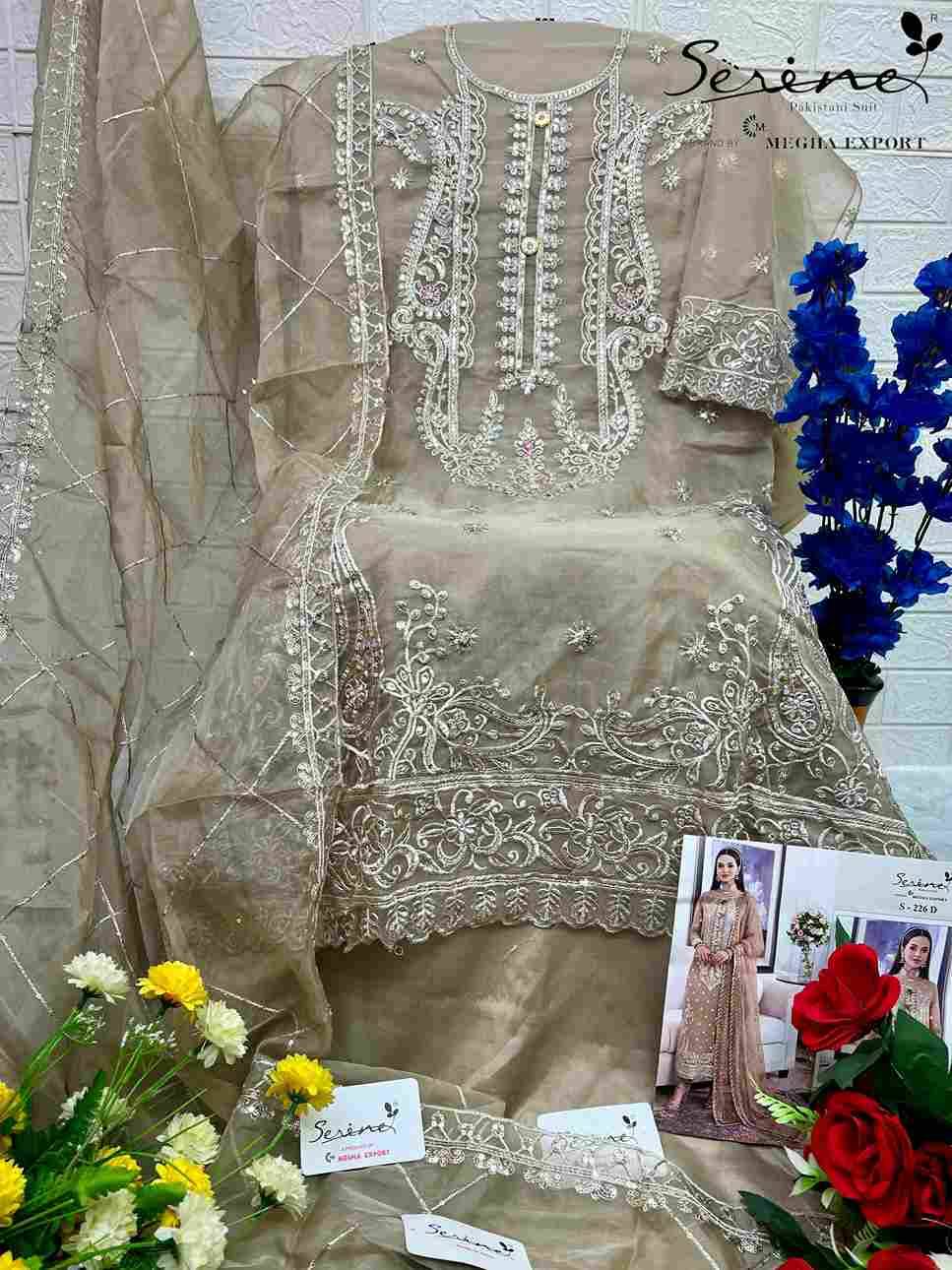 Serene Hit Design S-226 Colours By Serene S-226-A To S-226-D Series Designer Pakistani Suits Beautiful Fancy Colorful Stylish Party Wear & Occasional Wear Organza Embroidered Dresses At Wholesale Price