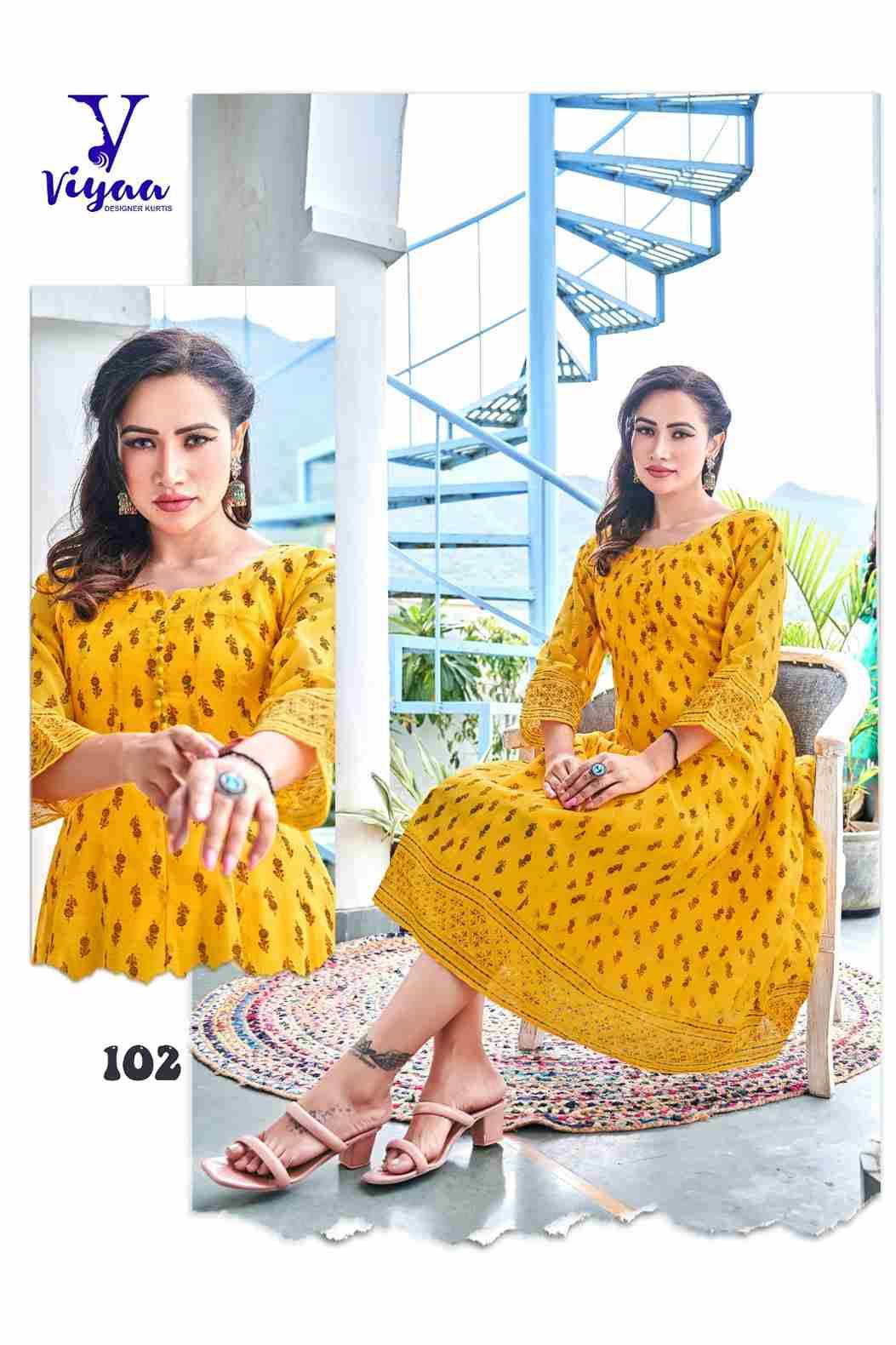 Star Girl By Viyaa Designer 101 To 108 Series Beautiful Stylish Fancy Colorful Casual Wear & Ethnic Wear Pure Modal Chanderi Gowns At Wholesale Price