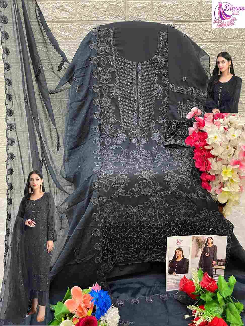 Dinsaa Hit Design 235 Colours By Dinsaa Suits 235-A To 235-D Series Designer Pakistani Suits Beautiful Stylish Fancy Colorful Party Wear & Occasional Wear Heavy Faux Georgette Dresses At Wholesale Price