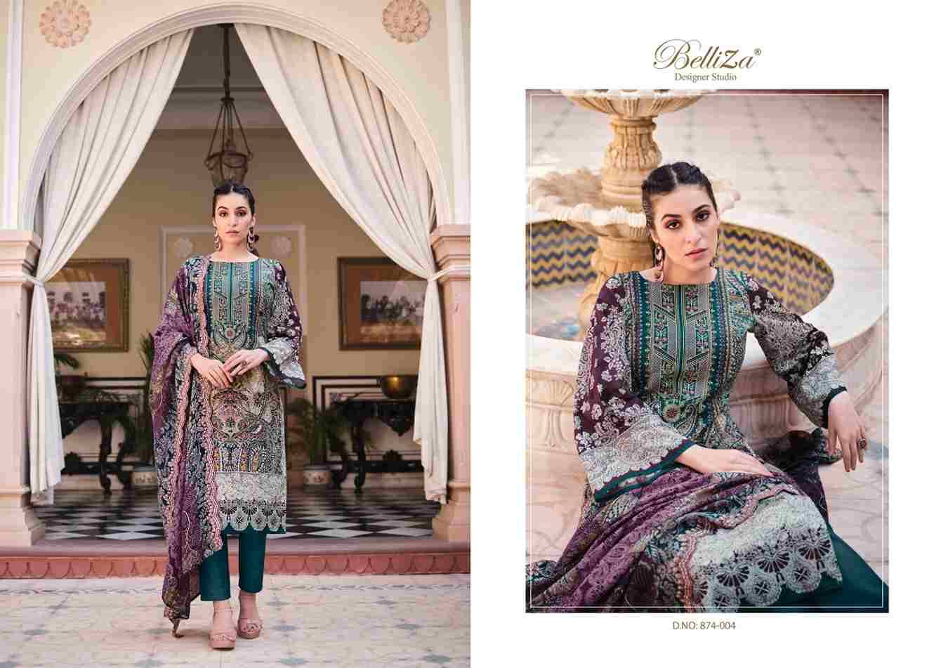 Guzarish Vol-2 By Belliza 874-001 To 874-008 Series Beautiful Stylish Festive Suits Fancy Colorful Casual Wear & Ethnic Wear & Ready To Wear Pure Cotton Digital Print Dresses At Wholesale Price