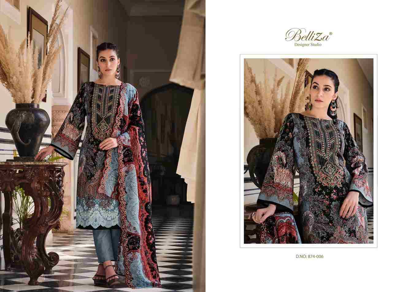 Guzarish Vol-2 By Belliza 874-001 To 874-008 Series Beautiful Stylish Festive Suits Fancy Colorful Casual Wear & Ethnic Wear & Ready To Wear Pure Cotton Digital Print Dresses At Wholesale Price