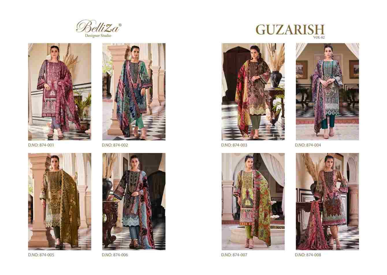 Guzarish Vol-2 By Belliza 874-001 To 874-008 Series Beautiful Stylish Festive Suits Fancy Colorful Casual Wear & Ethnic Wear & Ready To Wear Pure Cotton Digital Print Dresses At Wholesale Price