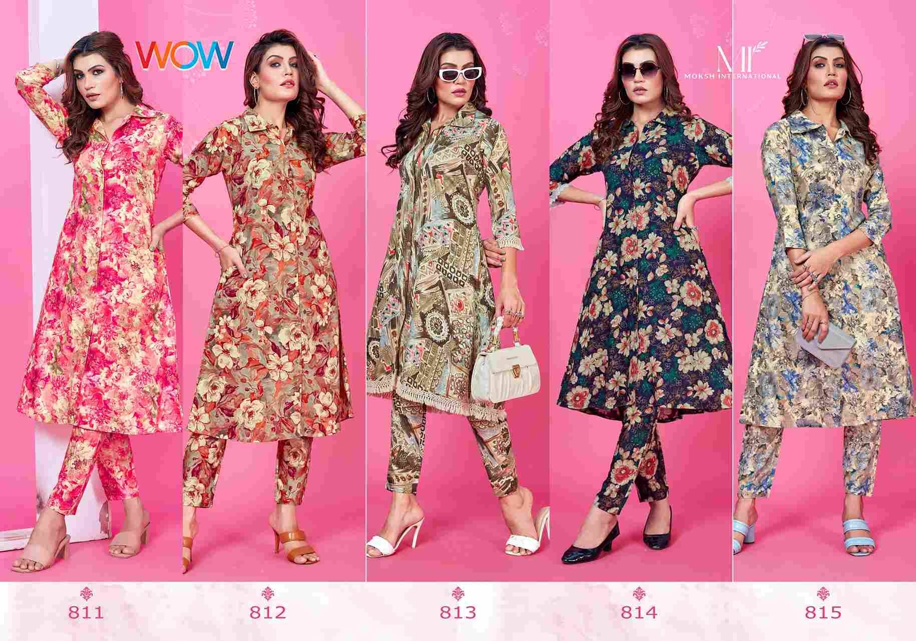 Wow By Moksh International 811 To 815 Series Designer Stylish Fancy Colorful Beautiful Party Wear & Ethnic Wear Collection Premium Rayon Co-Ord At Wholesale Price