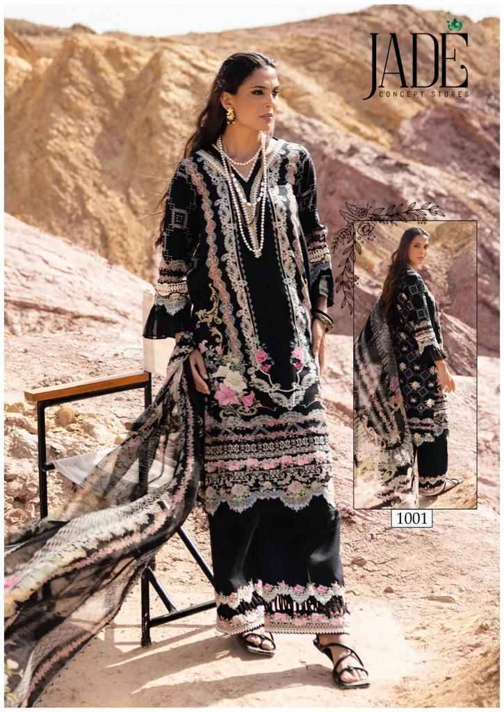 Chevron Super Hit By Jade 1001 To 1006 Series Designer Pakistani Suits Collection Beautiful Stylish Fancy Colorful Party Wear & Occasional Wear Lawn Cotton Embroidered Dresses At Wholesale Price
