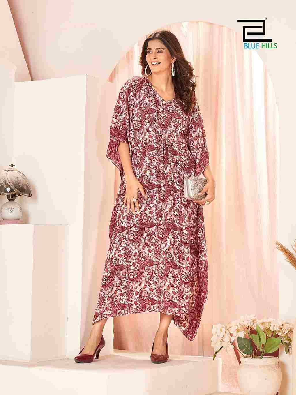 Fire walk Vol-10 By Blue Hills 10001 To 10004 Series Designer Stylish Fancy Colorful Beautiful Party Wear & Ethnic Wear Collection Heavy Crepe Print Kaftan At Wholesale Price